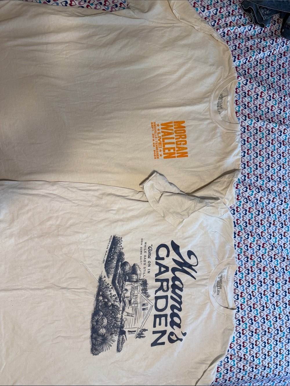 Morgan Wallen Cream Short Sleeve Tees